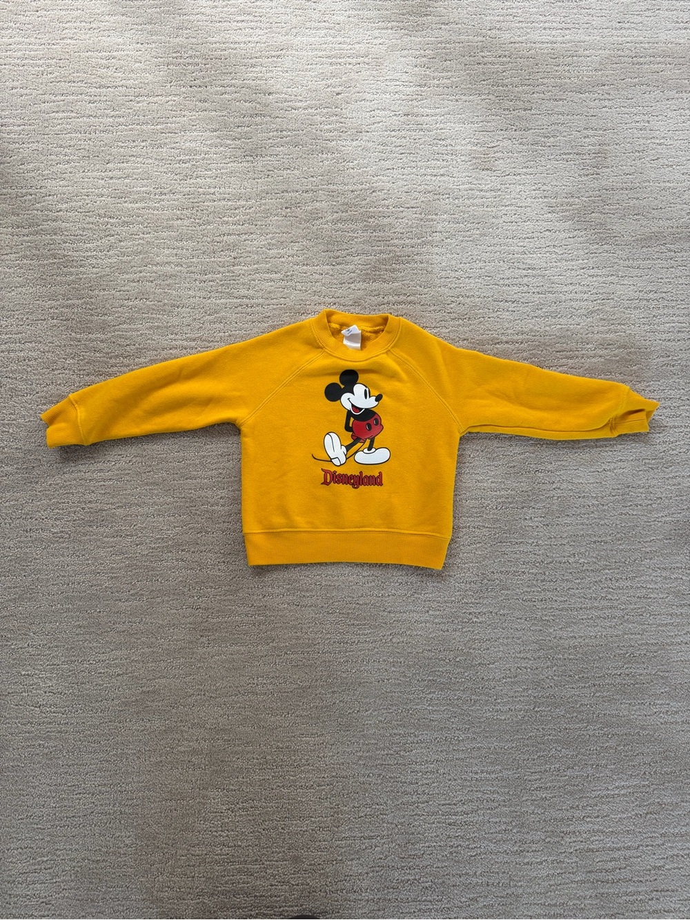 Disney Mustard Yellow Mickey Mouse Sweatshirt for Kids